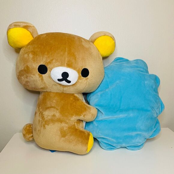 Other - NWT San-X LARGE Rilakkuma “Nap on a Cloud” Rilakkuma Hugging a Cloud Plushie 16”